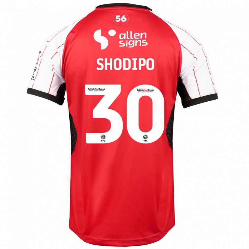 Kandiny Hombre Camiseta Olamide Shodipo #30 Blanco 1ª Equipación 2024/25 La Camisa Chile