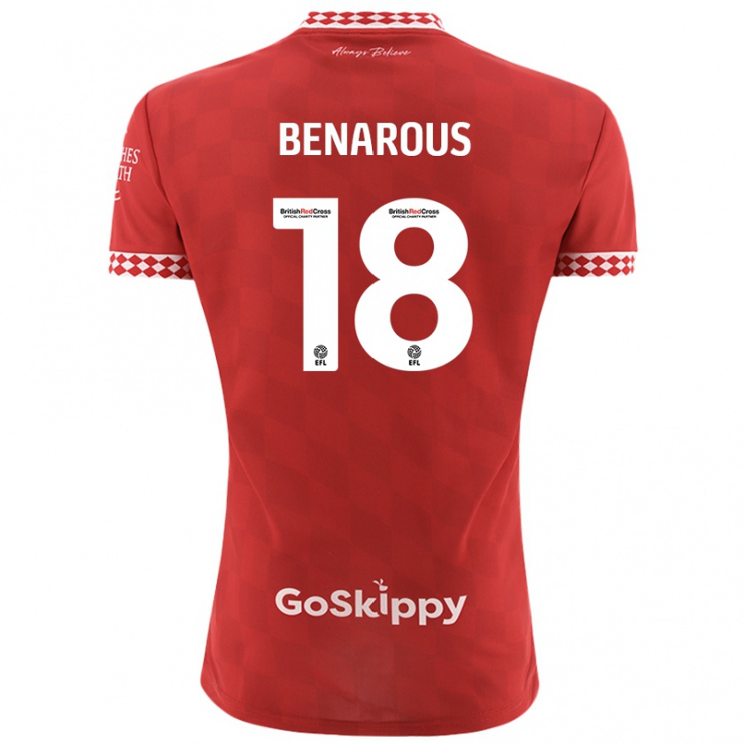 Kandiny Hombre Camiseta Ayman Benarous #18 Rojo 1ª Equipación 2024/25 La Camisa Chile