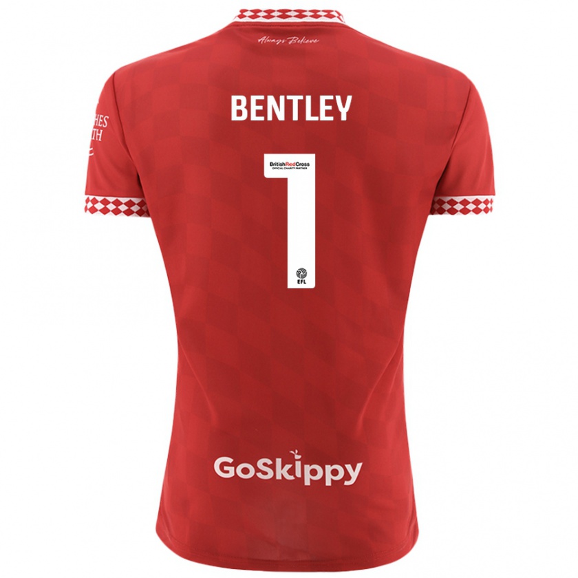 Kandiny Hombre Camiseta Fran Bentley #1 Rojo 1ª Equipación 2024/25 La Camisa Chile