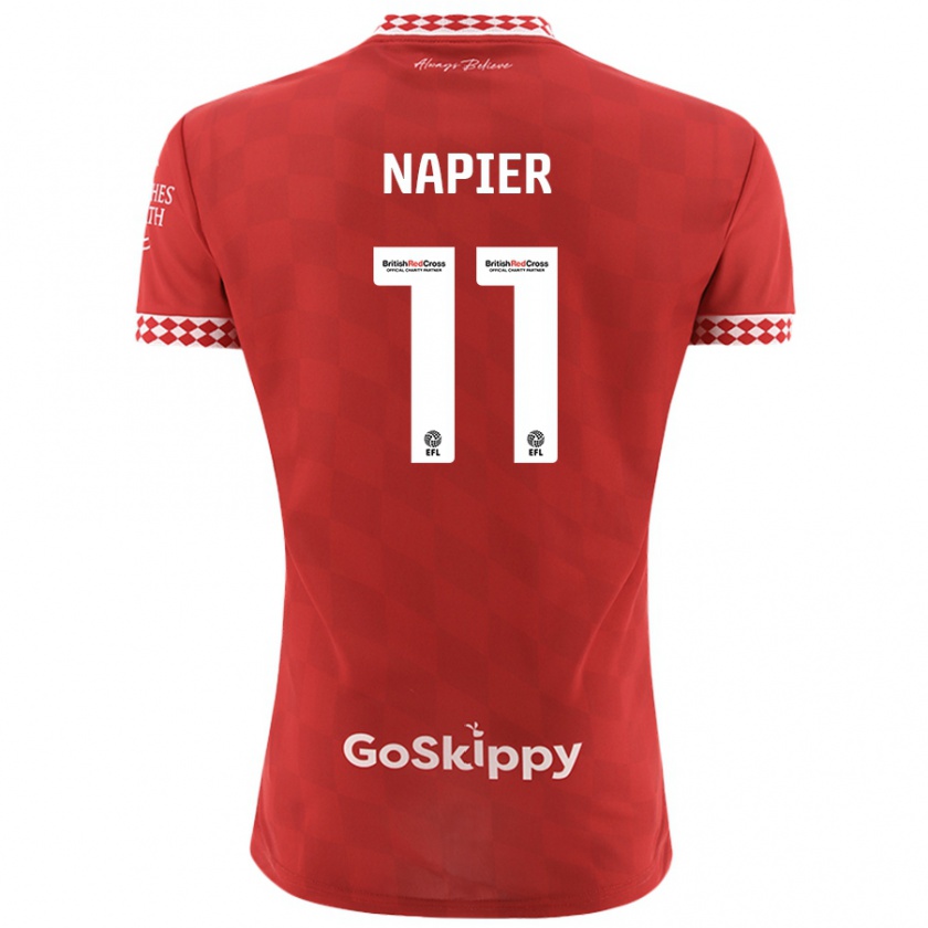 Kandiny Hombre Camiseta Jamie-Lee Napier #11 Rojo 1ª Equipación 2024/25 La Camisa Chile