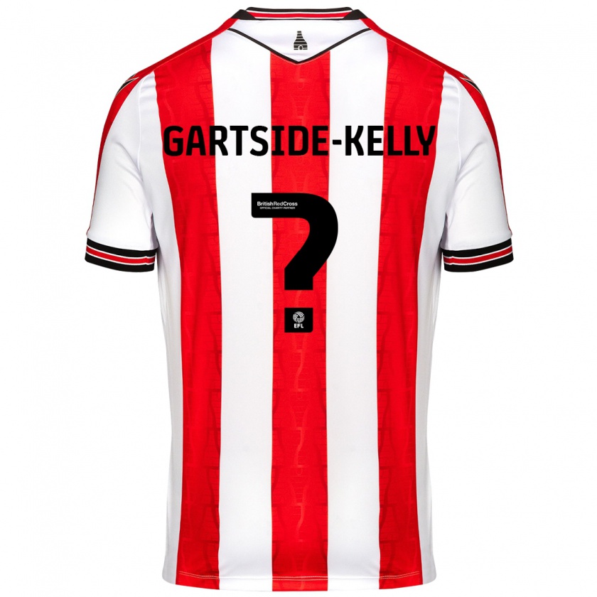 Kandiny Hombre Camiseta Gabriel Gartside-Kelly #0 Rojo Blanco 1ª Equipación 2024/25 La Camisa Chile