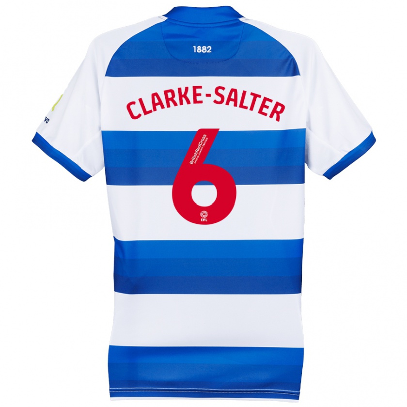 Kandiny Hombre Camiseta Jake Clarke-Salter #6 Blanco Azul 1ª Equipación 2024/25 La Camisa Chile