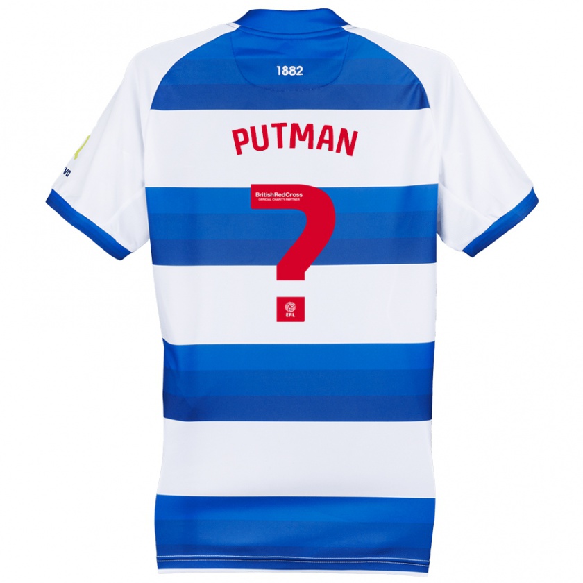 Kandiny Hombre Camiseta Jaiden Putman #0 Blanco Azul 1ª Equipación 2024/25 La Camisa Chile