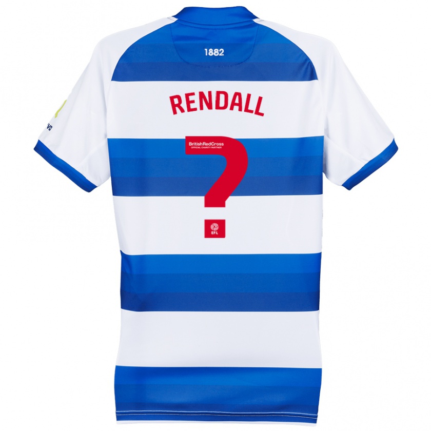 Kandiny Hombre Camiseta Trent Rendall #0 Blanco Azul 1ª Equipación 2024/25 La Camisa Chile