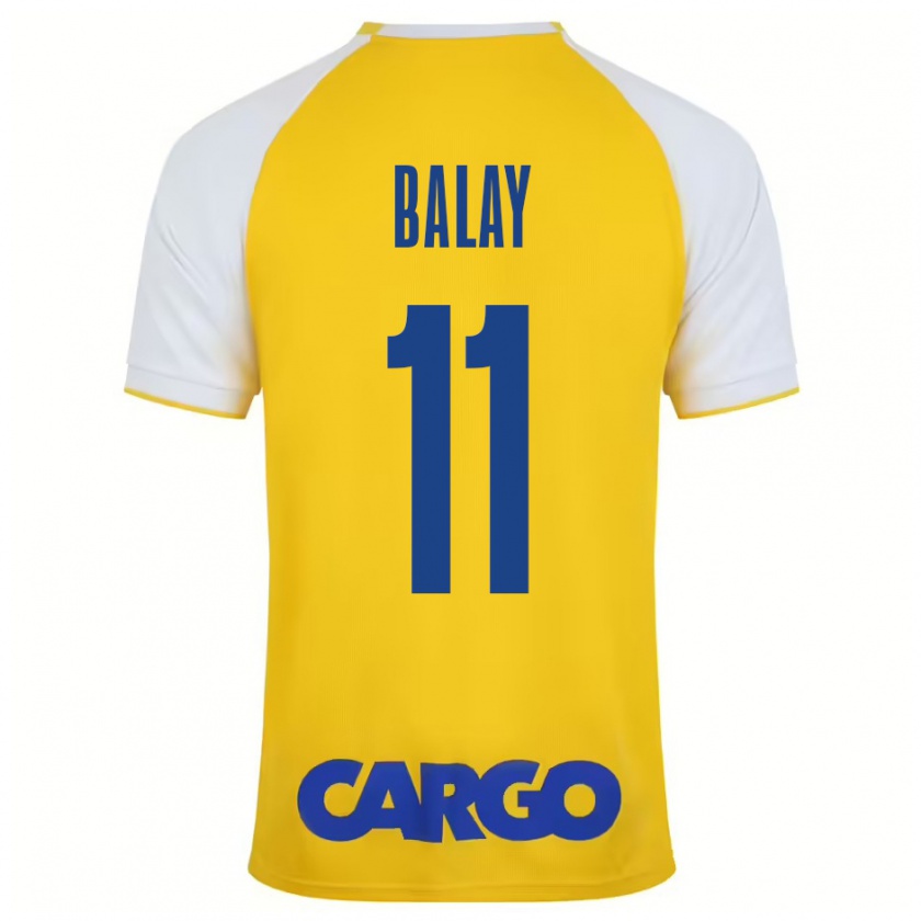 Kandiny Hombre Camiseta Yehuda Balay #11 Amarillo Blanco 1ª Equipación 2024/25 La Camisa Chile