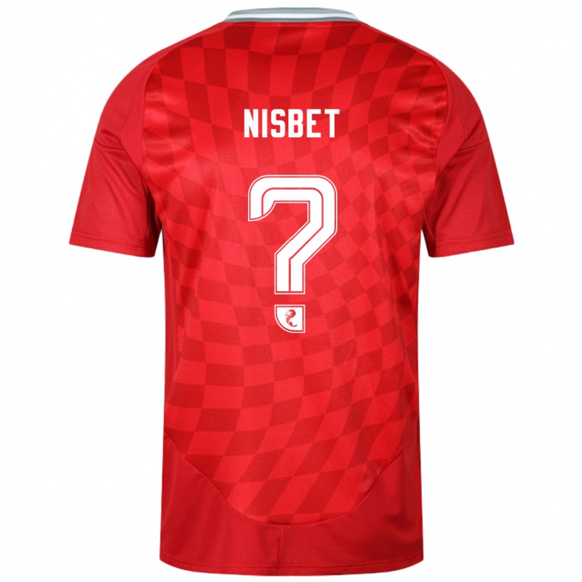 Kandiny Hombre Camiseta Kevin Nisbet #0 Rojo 1ª Equipación 2024/25 La Camisa Chile