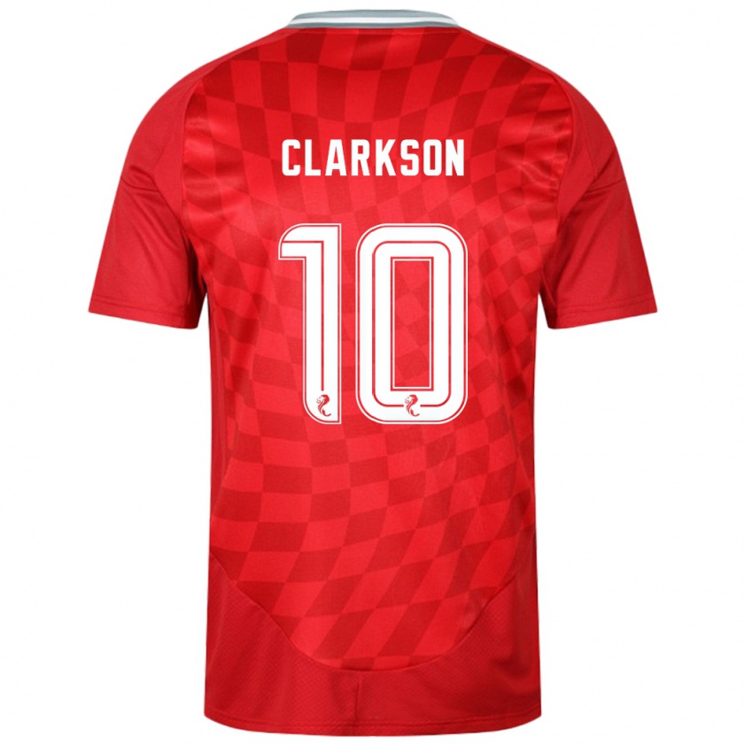 Kandiny Hombre Camiseta Leighton Clarkson #10 Rojo 1ª Equipación 2024/25 La Camisa Chile