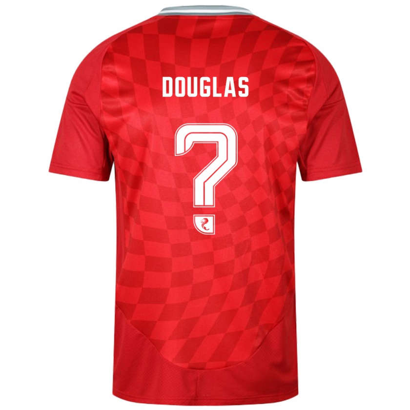 Kandiny Hombre Camiseta Connor Douglas #0 Rojo 1ª Equipación 2024/25 La Camisa Chile