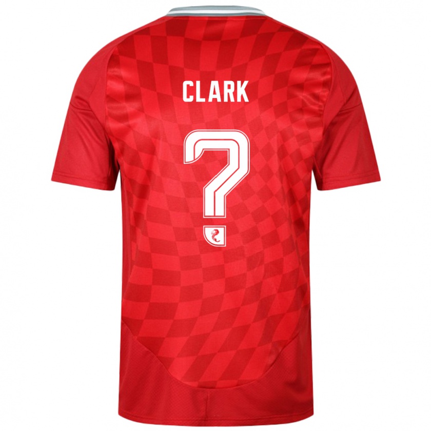 Kandiny Hombre Camiseta Ellis Clark #0 Rojo 1ª Equipación 2024/25 La Camisa Chile