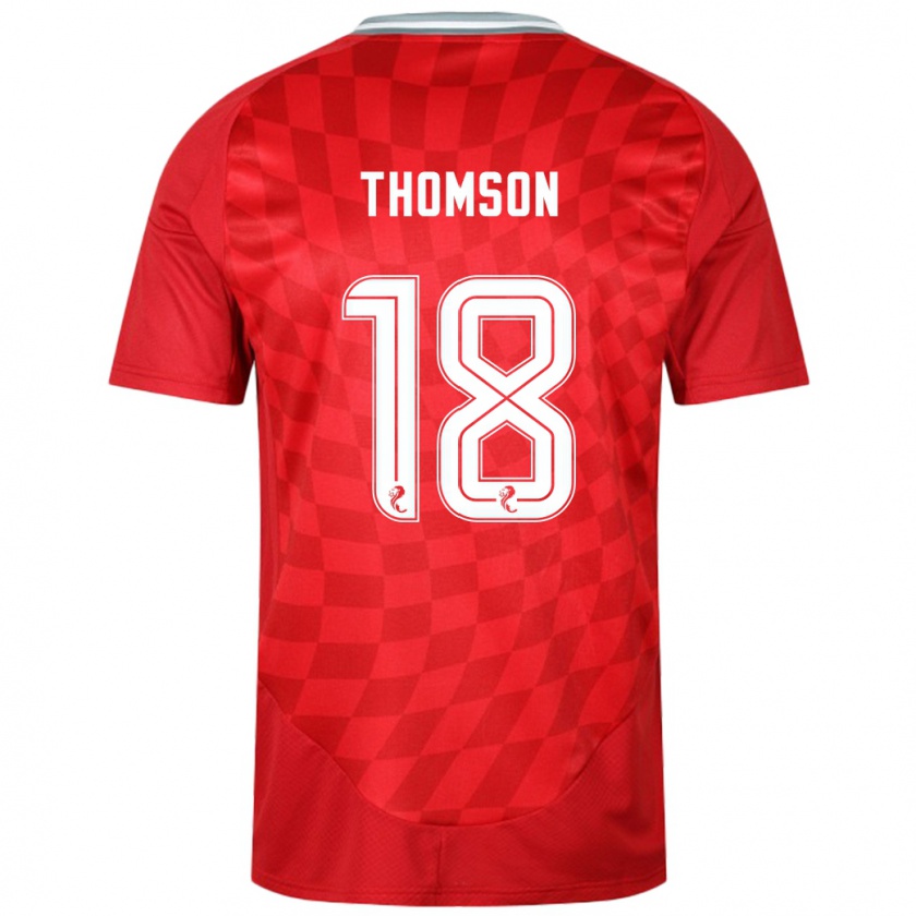 Kandiny Hombre Camiseta Eva Thomson #18 Rojo 1ª Equipación 2024/25 La Camisa Chile