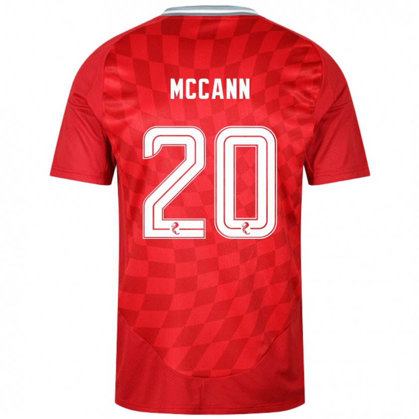 Kandiny Hombre Camiseta Annalisa Mccann #20 Rojo 1ª Equipación 2024/25 La Camisa Chile