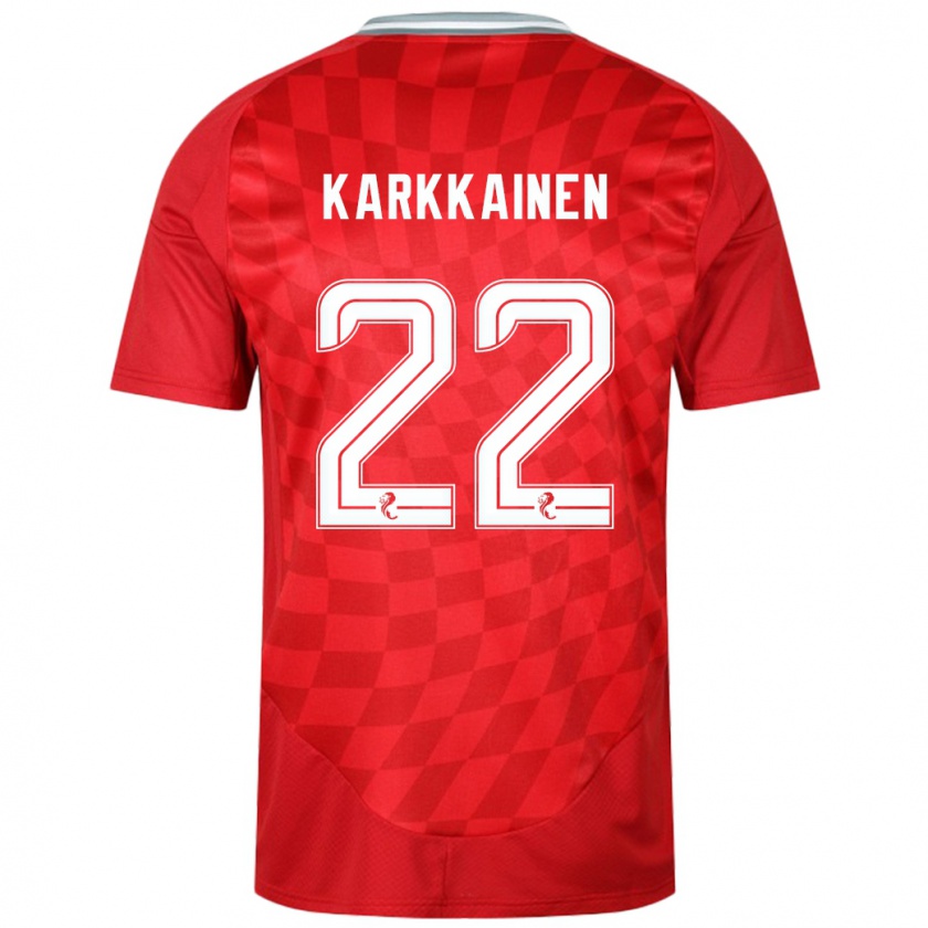 Kandiny Hombre Camiseta Elena Kärkkäinen #22 Rojo 1ª Equipación 2024/25 La Camisa Chile