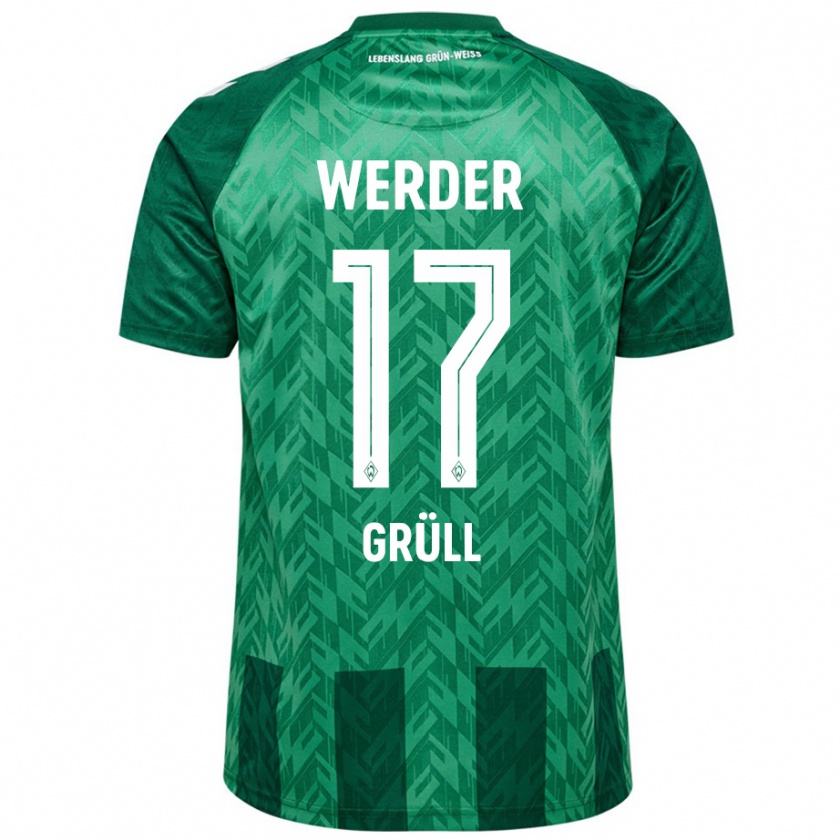 Kandiny Hombre Camiseta Marco Grüll #17 Verde 1ª Equipación 2024/25 La Camisa Chile