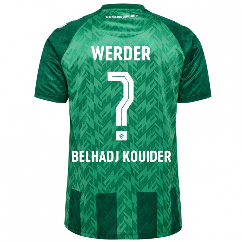 Kandiny Hombre Camiseta Mahfoud Belhadj Kouider #0 Verde 1ª Equipación 2024/25 La Camisa Chile