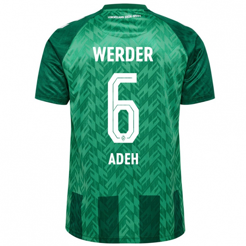 Kandiny Hombre Camiseta Wesley Adeh #6 Verde 1ª Equipación 2024/25 La Camisa Chile