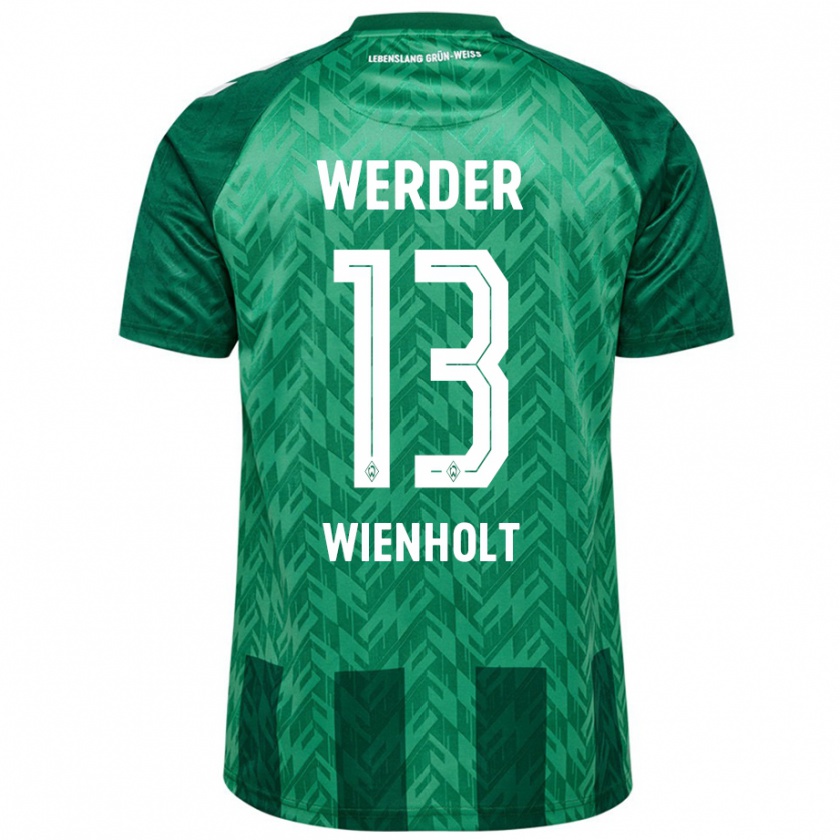 Kandiny Hombre Camiseta Paul Wienholt #13 Verde 1ª Equipación 2024/25 La Camisa Chile