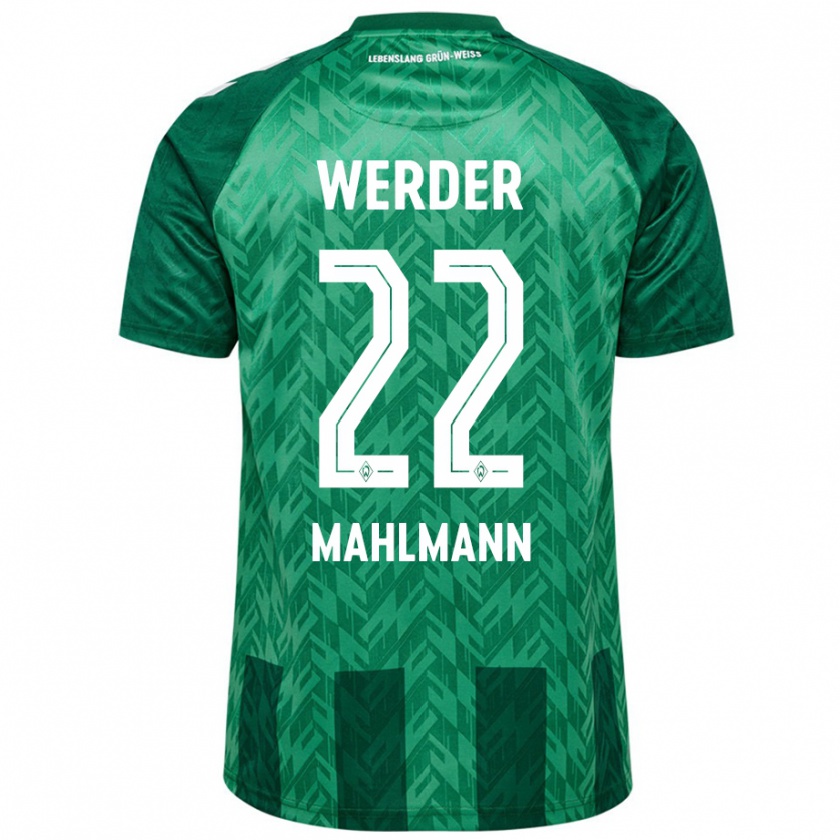 Kandiny Hombre Camiseta Justus Mahlmann #22 Verde 1ª Equipación 2024/25 La Camisa Chile