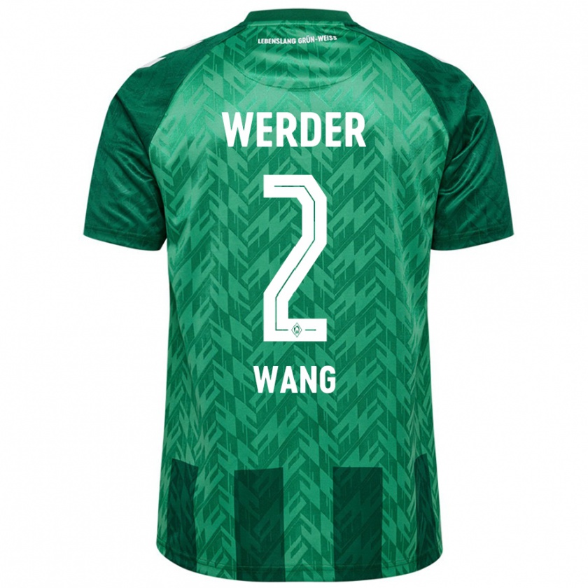 Kandiny Hombre Camiseta Bowen Wang #2 Verde 1ª Equipación 2024/25 La Camisa Chile