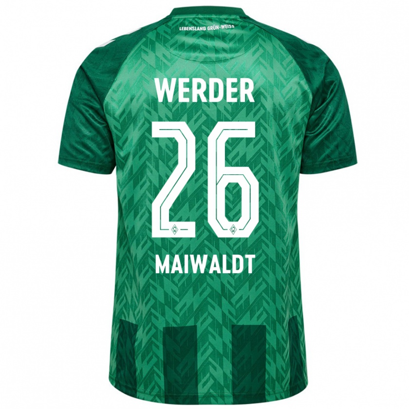 Kandiny Hombre Camiseta Julius Maiwaldt #26 Verde 1ª Equipación 2024/25 La Camisa Chile