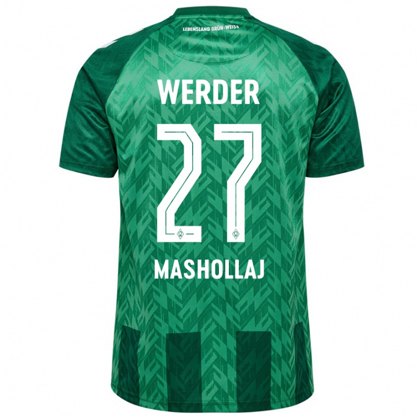 Kandiny Hombre Camiseta Benjamin Mashollaj #27 Verde 1ª Equipación 2024/25 La Camisa Chile