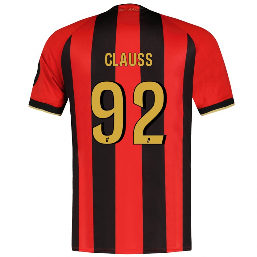 Kandiny Hombre Camiseta Jonathan Clauss #92 Rojo Negro 1ª Equipación 2024/25 La Camisa Chile