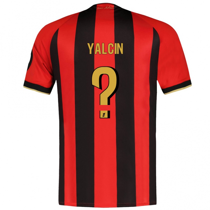 Kandiny Hombre Camiseta Noah Yalcin #0 Rojo Negro 1ª Equipación 2024/25 La Camisa Chile