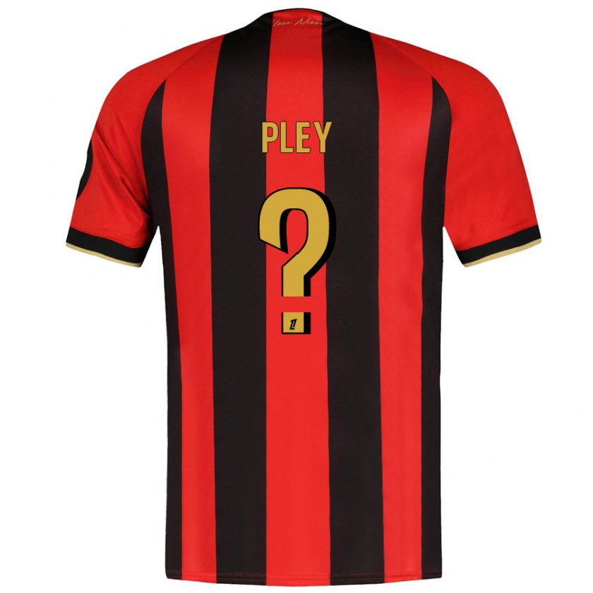 Kandiny Hombre Camiseta Lenny Pley #0 Rojo Negro 1ª Equipación 2024/25 La Camisa Chile