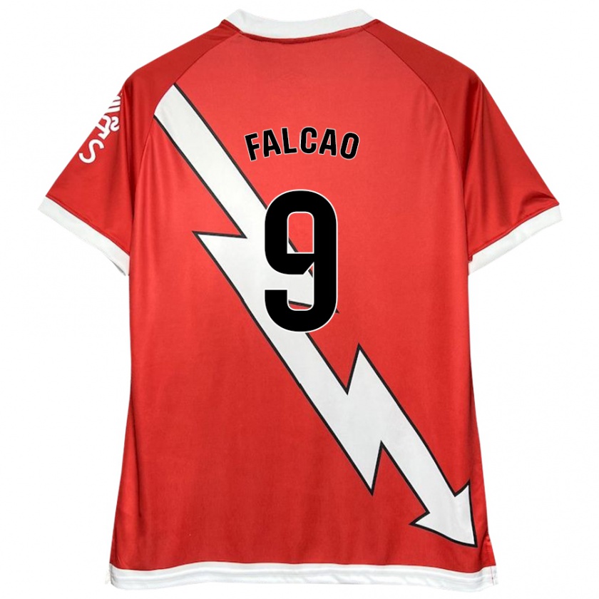 Kandiny Hombre Camiseta Radamel Falcao #9 Blanco Rojo 1ª Equipación 2024/25 La Camisa Chile