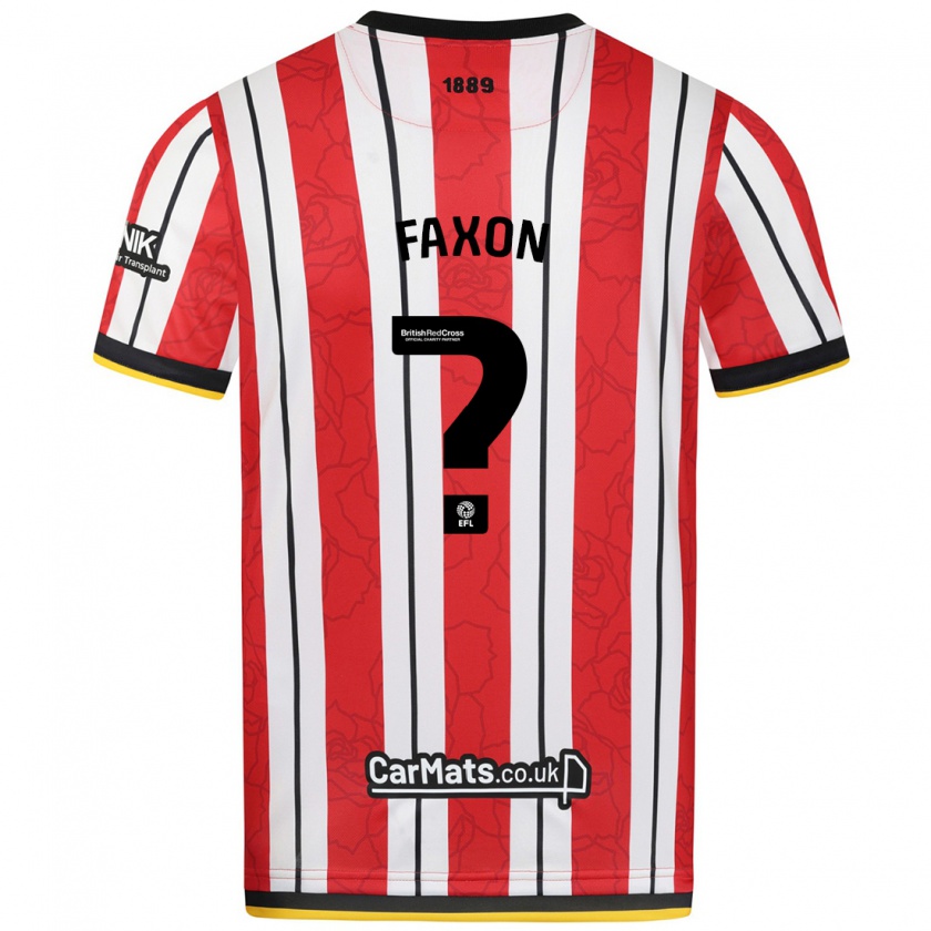 Kandiny Hombre Camiseta Luke Faxon #0 Rojo Blanco Rayas 1ª Equipación 2024/25 La Camisa Chile