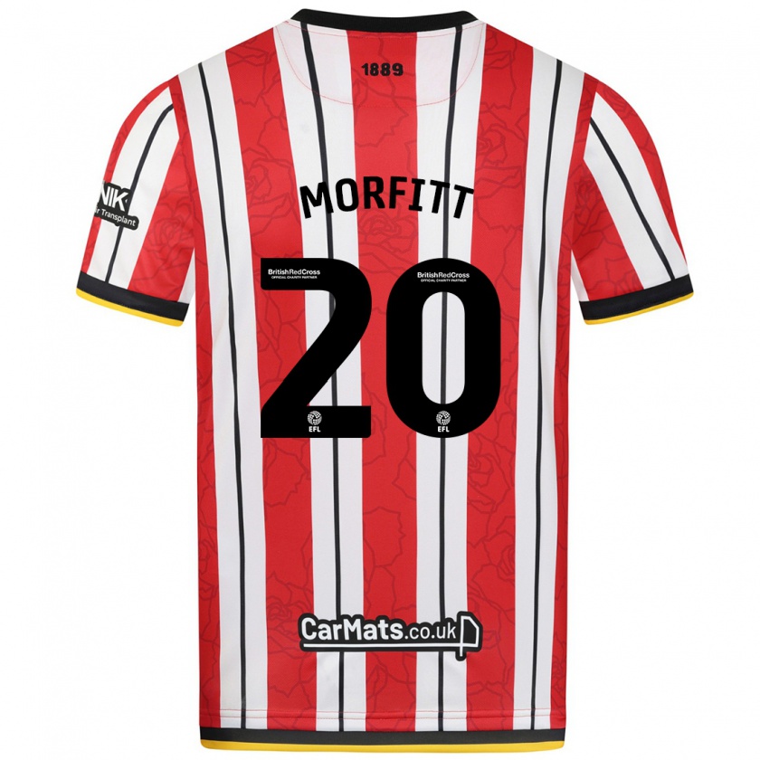 Kandiny Hombre Camiseta Izzy Morfitt #20 Rojo Blanco Rayas 1ª Equipación 2024/25 La Camisa Chile