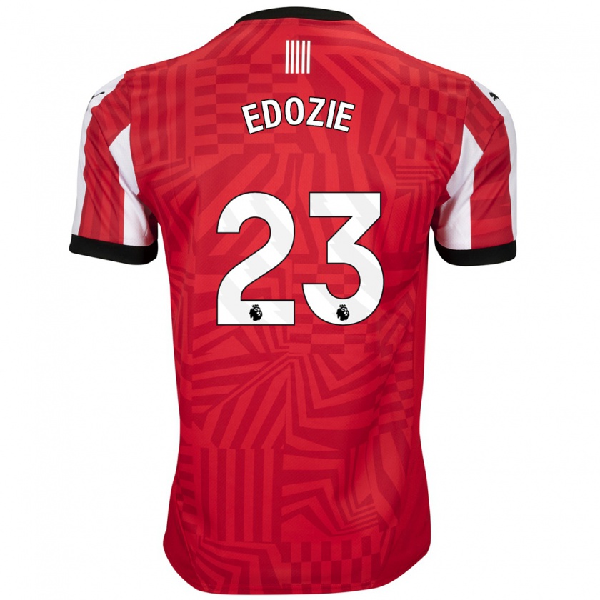 Kandiny Hombre Camiseta Samuel Edozie #23 Rojo Blanco 1ª Equipación 2024/25 La Camisa Chile