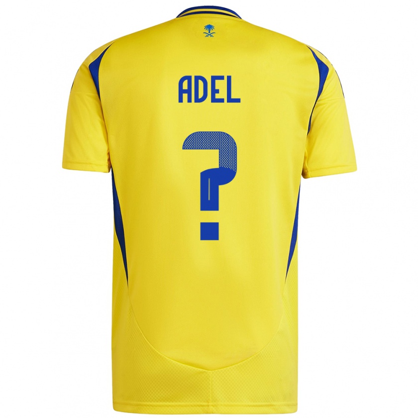 Kandiny Hombre Camiseta Aida Adel #0 Amarillo Azul 1ª Equipación 2024/25 La Camisa Chile