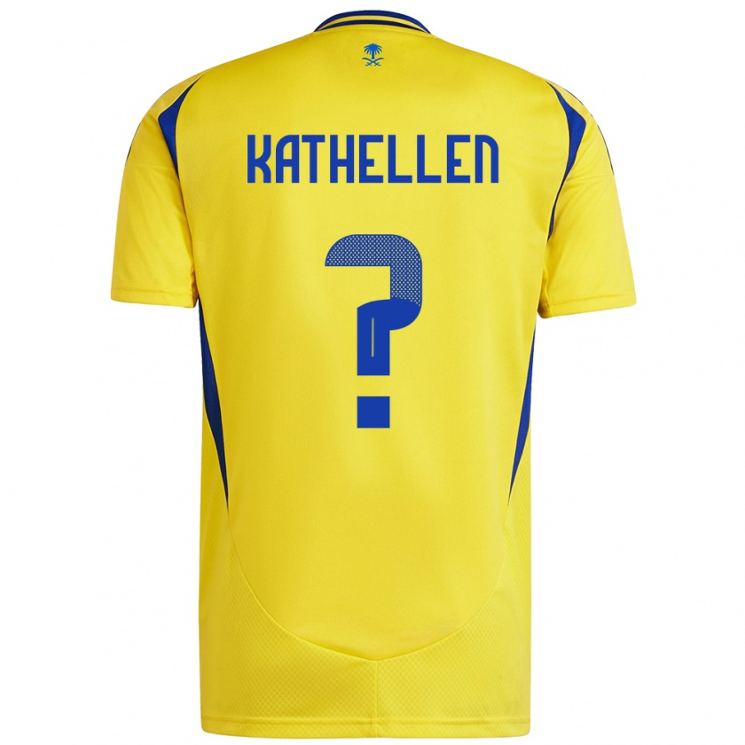 Kandiny Hombre Camiseta Kathellen #0 Amarillo Azul 1ª Equipación 2024/25 La Camisa Chile