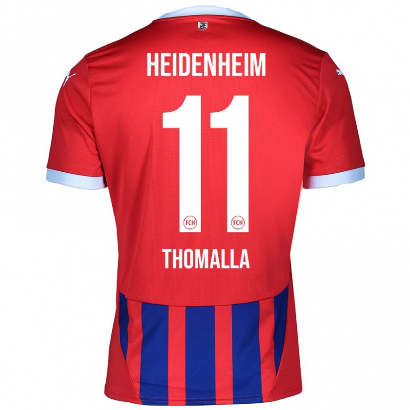 Kandiny Hombre Camiseta Denis Thomalla #11 Rojo Azul 1ª Equipación 2024/25 La Camisa Chile