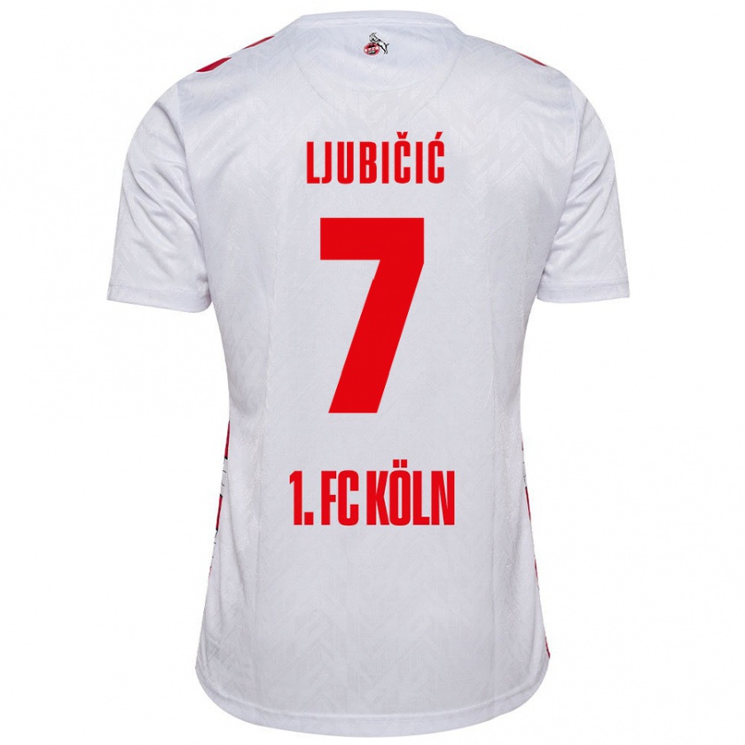 Kandiny Hombre Camiseta Dejan Ljubicic #7 Blanco Rojo 1ª Equipación 2024/25 La Camisa Chile