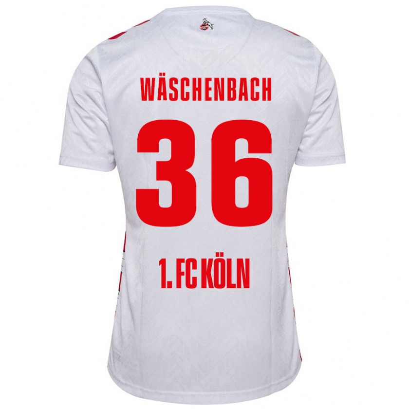 Kandiny Hombre Camiseta Meiko Wäschenbach #36 Blanco Rojo 1ª Equipación 2024/25 La Camisa Chile