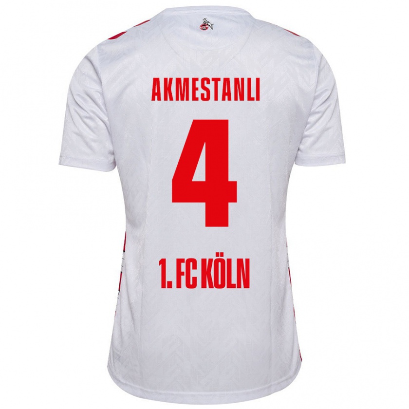 Kandiny Hombre Camiseta Teoman Akmestanli #4 Blanco Rojo 1ª Equipación 2024/25 La Camisa Chile