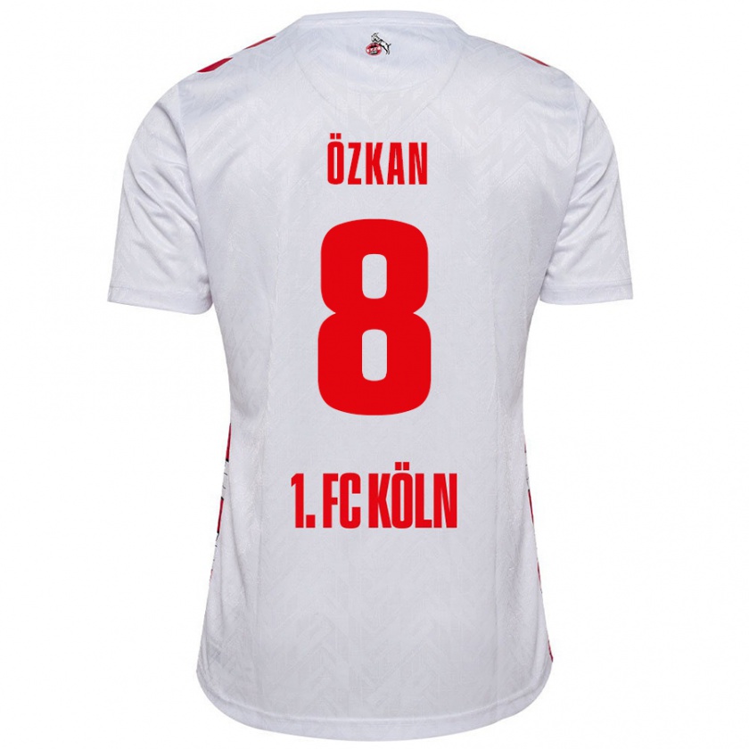 Kandiny Hombre Camiseta Mikail Özkan #8 Blanco Rojo 1ª Equipación 2024/25 La Camisa Chile