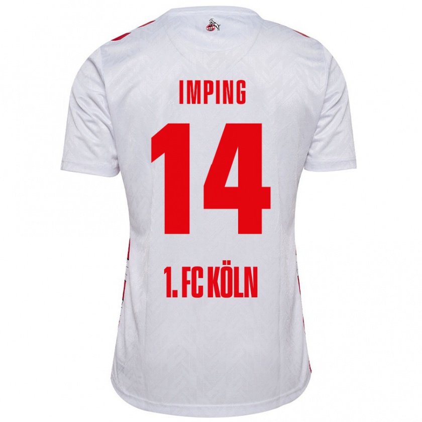 Kandiny Hombre Camiseta Carlotta Imping #14 Blanco Rojo 1ª Equipación 2024/25 La Camisa Chile