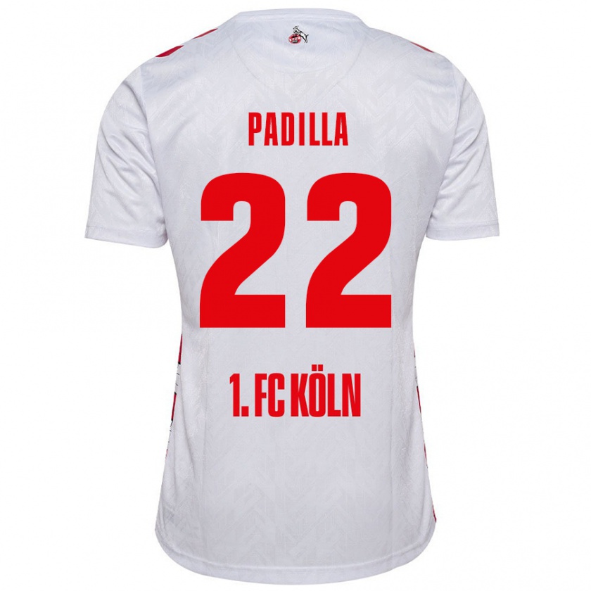 Kandiny Hombre Camiseta Natalia Padilla #22 Blanco Rojo 1ª Equipación 2024/25 La Camisa Chile