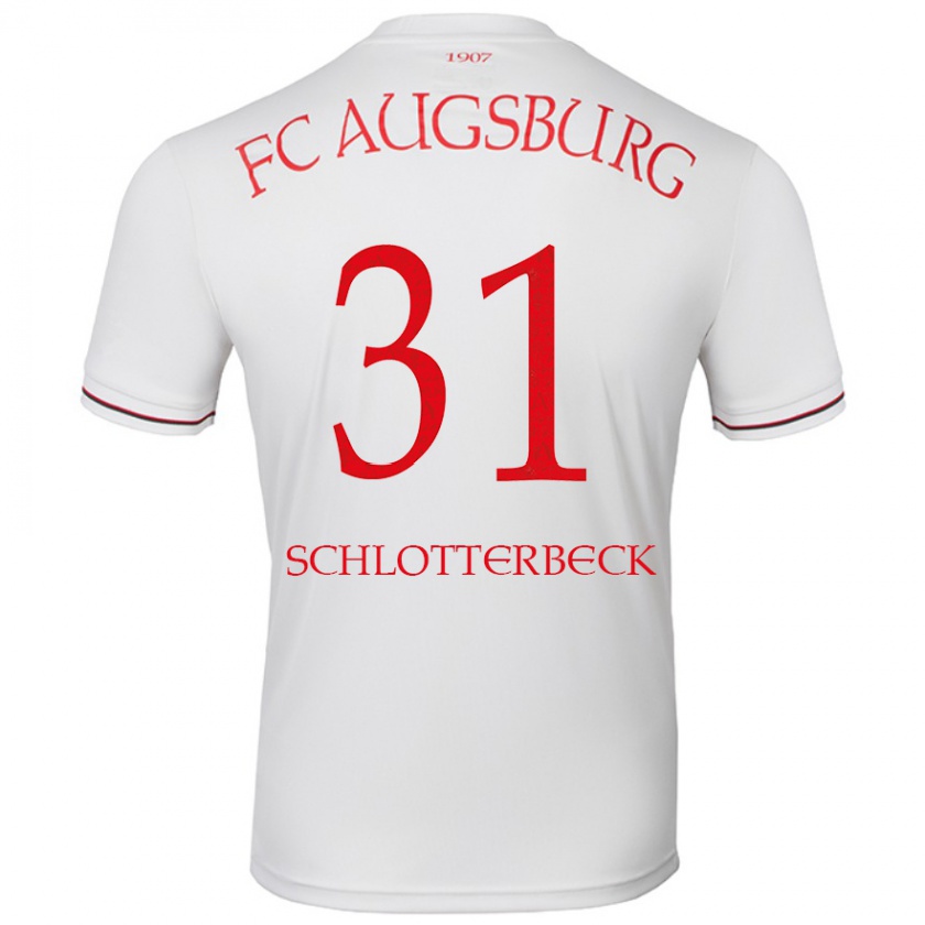 Kandiny Hombre Camiseta Keven Schlotterbeck #31 Blanco 1ª Equipación 2024/25 La Camisa Chile