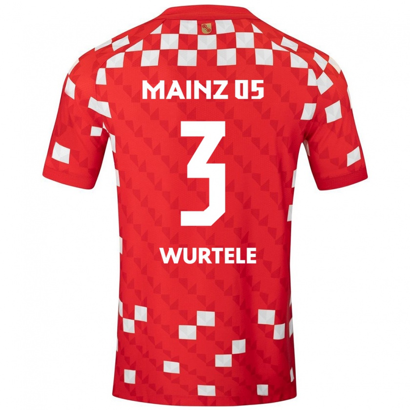 Kandiny Hombre Camiseta Fabienne Würtele #3 Blanco Rojo 1ª Equipación 2024/25 La Camisa Chile