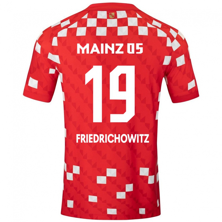 Kandiny Hombre Camiseta Anna Friedrichowitz #19 Blanco Rojo 1ª Equipación 2024/25 La Camisa Chile