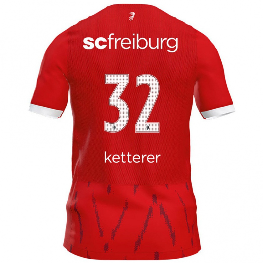 Kandiny Hombre Camiseta Ashley Ketterer #32 Rojo 1ª Equipación 2024/25 La Camisa Chile