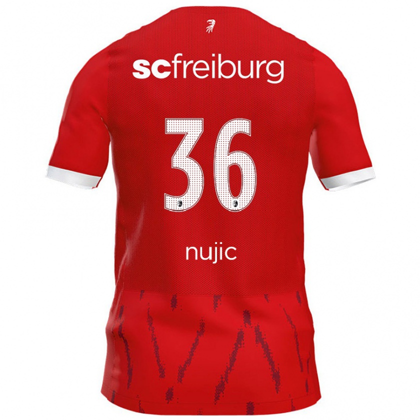 Kandiny Hombre Camiseta Luka Nujic #36 Rojo 1ª Equipación 2024/25 La Camisa Chile