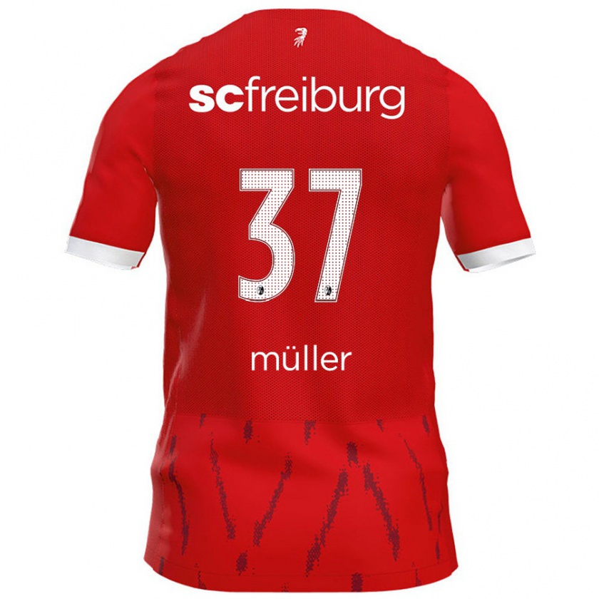 Kandiny Hombre Camiseta Ruben Müller #37 Rojo 1ª Equipación 2024/25 La Camisa Chile