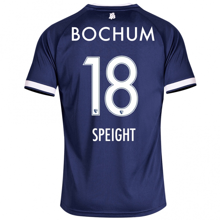 Kandiny Hombre Camiseta Benjamin Speight #18 Azul Oscuro 1ª Equipación 2024/25 La Camisa Chile