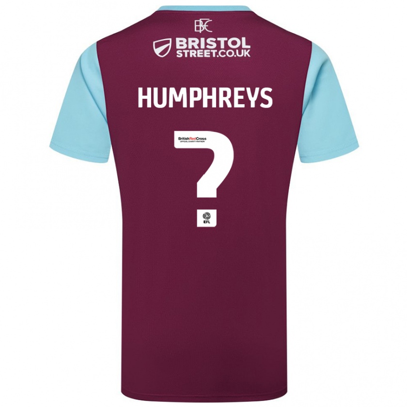 Kandiny Hombre Camiseta Bashir Humphreys #0 Borgoña Azul Cielo 1ª Equipación 2024/25 La Camisa Chile