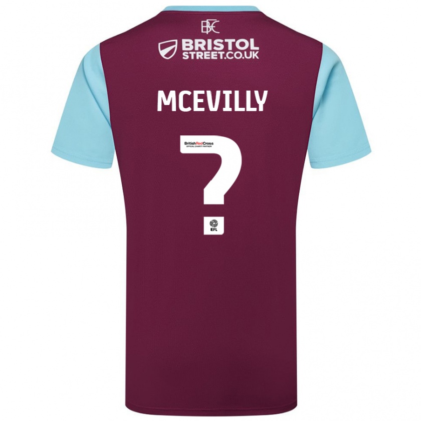 Kandiny Hombre Camiseta Jack Mcevilly #0 Borgoña Azul Cielo 1ª Equipación 2024/25 La Camisa Chile