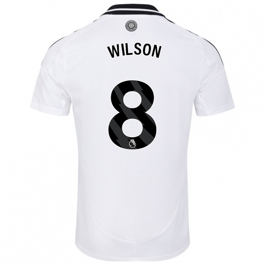 Kandiny Hombre Camiseta Harry Wilson #8 Blanco 1ª Equipación 2024/25 La Camisa Chile